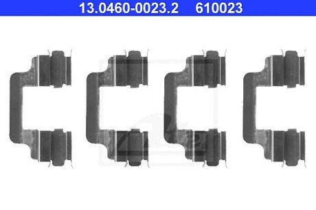 Пружинки для гальмівних колодок (к-кт 4шт) 3D0615231 ATE 13046000232 (фото 1)