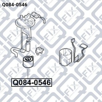 Фильтр топливный HYUNDAI IX35/KIA SPORTAGE 2.0 01.10-/ Q-FIX Q084-0546 (фото 1)