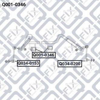 Втулка передн. стабілізатору 2906012K00 Q-FIX Q001-0346 (фото 1)