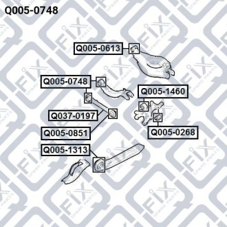 Сайлентблок задн тяги CHEVROLET CAPTIVA (C100) 2007- Q-FIX Q005-0748 (фото 1)