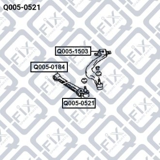 Сайлентблок передн прямого рычага MITSUBISHI GALANT/SONATA (EF) 98.06-/KIA Q-FIX Q005-0521