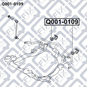 Втулка стаб-ра передня d24.8 HYUNDAI TUCSON 04.06/KIA SPORTAGE III 04.05- Q-FIX Q001-0109