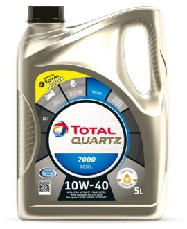 Моторна олія Quartz Diesel 7000 10W-40, 5л TOTAL 203709 (фото 1)