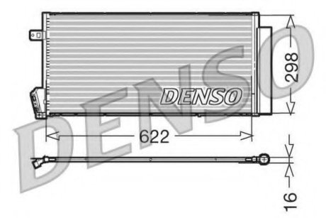 Радиатор кондиционера Fiat Doblo 1.3-1.6-2.0JTD 2010- Denso DCN09018 (фото 1)