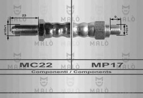 Шланг тормозной Iveco MAL`O MALO 8340 (фото 1)