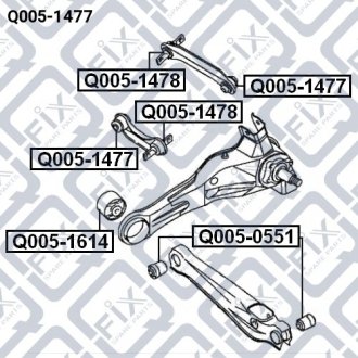 Сайлентблок задней тяги MITSUBISHI LANCER/MIRAGE CJ 1995-2003 Q-FIX Q005-1477