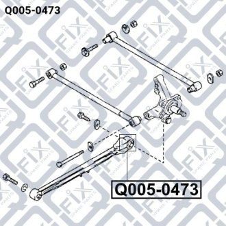 Сайлентблок задньої поздовжньої тяги MAZDA 626 GF 1997-2002 Q-FIX Q005-0473 (фото 1)