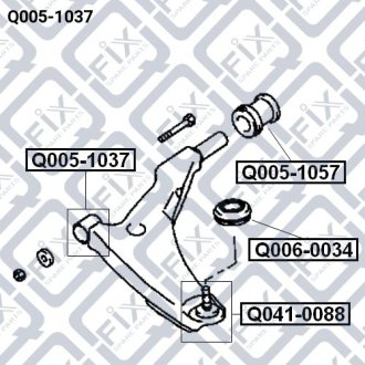 Сайлентблок передний переднего рычага MITSUBISHI ECLIPSE SPYDER D52A/D53A USA 1999-2005 Q-FIX Q005-1037