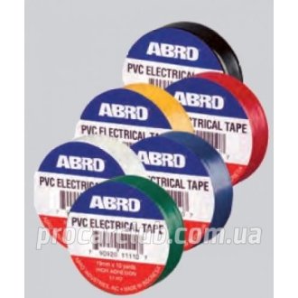 _ABRO Изолента красная 19mm x 9.15m ET- 912 R Abro ET-912 R (10) (фото 1)