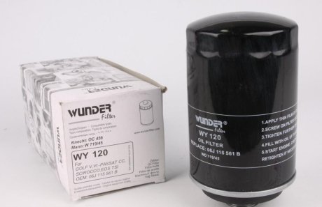 Фільтр масляний VW T5 2.0TSI 11- WUNDER WY-120 (фото 1)