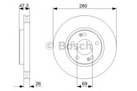 Тормозной диск Bosch 0 986 479 C07 (фото 1)