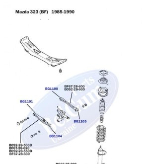 Сайлентблок рычага (заднего/поперечного) Mazda 323/626, 85-9 PARTS BELGUM BG1101