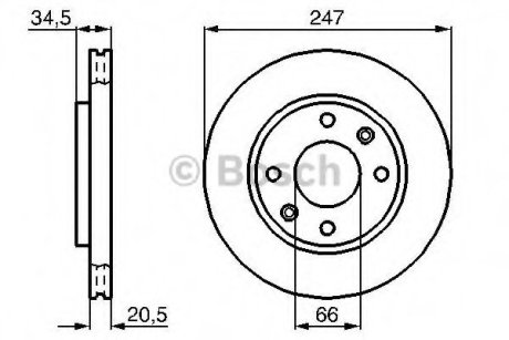 Тормозной диск Bosch 0 986 479 B32 (фото 1)