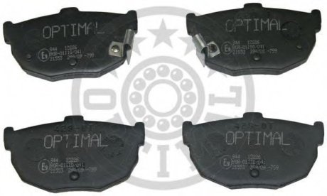 Колодки тормозные дисковые задние, комплект OPTIMAL 9603 (фото 1)