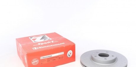 Диск тормозной (передний) Mazda 6 11- (297x28) (с покрытием) (с отверстиямм) (вентилируемый) Otto Zimmermann GmbH 370.3050.52 (фото 1)