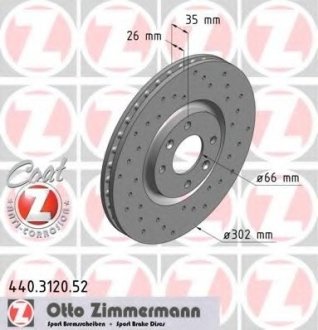 Диск тормозной ZIMMERMANN Otto Zimmermann GmbH 440.3120.52