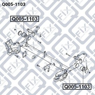 Сайлентблок задн балки HYUNDAI GETZ 2002-2011 Q-FIX Q005-1103 (фото 1)
