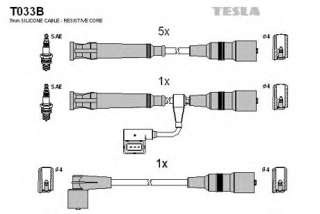Провода зажигания - TESLA T033B (фото 1)