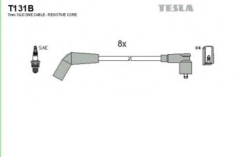 Провода зажигания - TESLA T131B (фото 1)