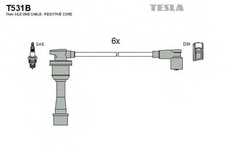 Провода зажигания - TESLA T531B (фото 1)