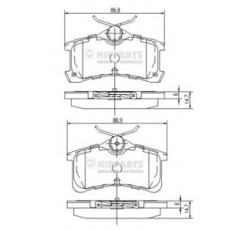Комплект тормозных колодок Nipparts J3612026