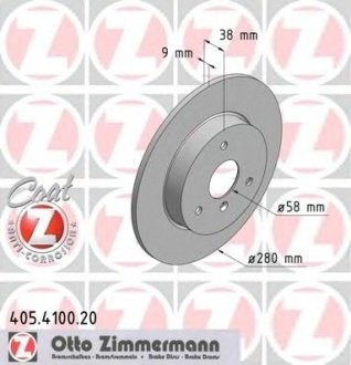 Гальмівний диск Zimmermann Otto Zimmermann GmbH 405410020