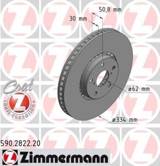 Тормозной диск Otto Zimmermann GmbH 590282220 (фото 1)