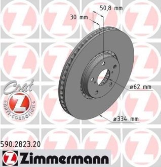 Тормозной диск Zimmermann Otto Zimmermann GmbH 590282320