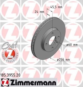 Тормозной диск Zimmermann Otto Zimmermann GmbH 185395520