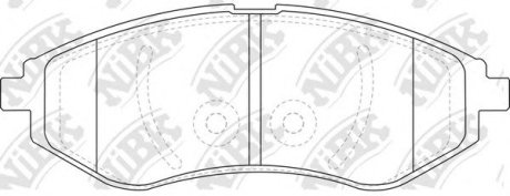 Колодки гальмові дискові передні CHEVROLET AVEO 1 2I-1 6I 02-06 NiBK PN0370 (фото 1)