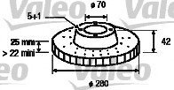 Тормозной диск - VALEO 186684 (фото 1)
