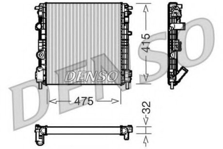 Радіатор системи охолодження Denso DRM23015 (фото 1)