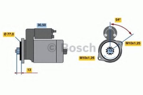 Стартер - Bosch 0986017611 (фото 1)