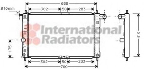 Радиатор системы охлаждения Van Wezel 81002014