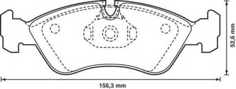 Комплект тормозных колодок, дисковый тормоз JURID 571391J (фото 1)