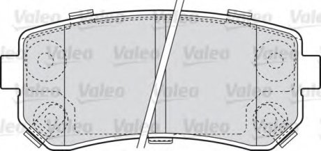 Комплект тормозных колодок, дисковый тормоз VALEO 598867 (фото 1)