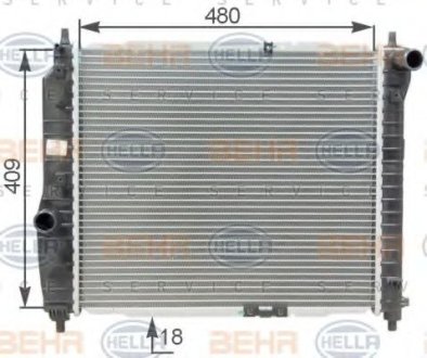 Радіатор охолодження двигуна Hella 8MK376762641 (фото 1)