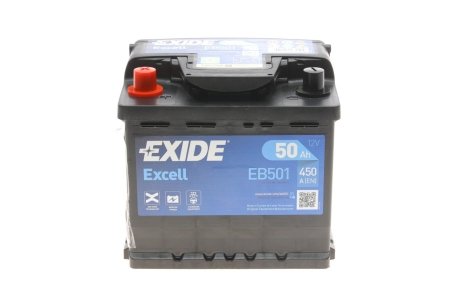 Стартерная аккумуляторная батарея; Стартерная аккумуляторная батарея EXIDE EB501 (фото 1)