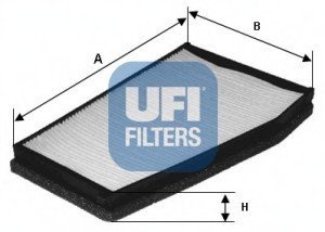 Фильтр, воздух во внутренном пространстве UFI 5313300 (фото 1)