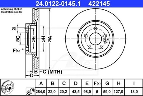 Тормозной диск - ATE 24012201451 (фото 1)