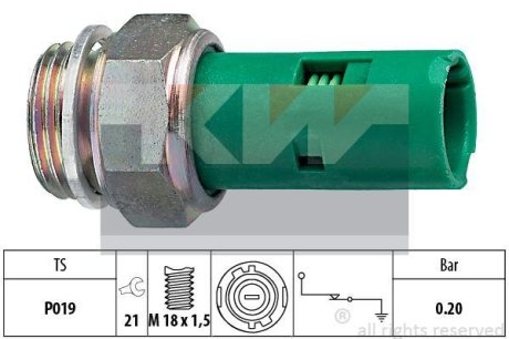 Датчик давления масла KW 500110 (фото 1)