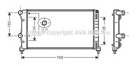 Радіатор DOBLO 19TD MT +AC 01- (Ava) AVA Cooling Systems FTA2250