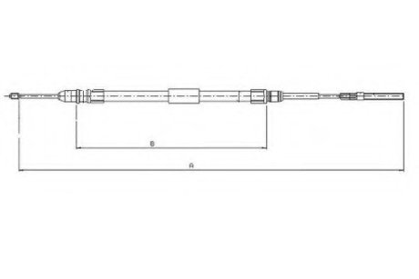 Трос, стоянкова гальмівна система TEXTAR 44008700 (фото 1)