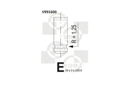 Клапан выпускной Daewoo Lanos/Sens 97-05 BGA V991600 (фото 1)