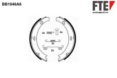 Комплект тормозных колодок, стояночная тормозная система FTE BB1046A6 (фото 1)