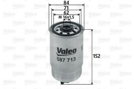 Фильтр топливный в сборе VALEO 587713