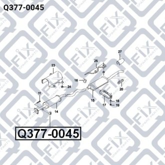 Резинка резонатора DAEWOO NEXIA 1500I (G15MF) 1995-2009 Q-FIX Q377-0045 (фото 1)