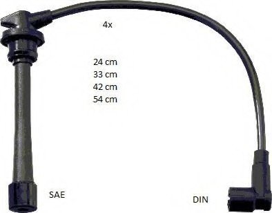 Комплект проводов зажигания - BERU ZEF1639 (фото 1)