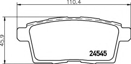 Гальмівні колодки зад. Mazda CX-7/CX-9 07- Hella 8DB355013261 (фото 1)