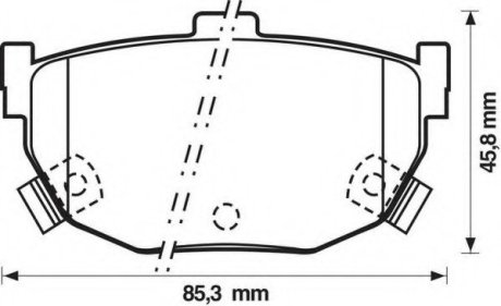 Комплект тормозных колодок, дисковый тормоз JURID 572127J (фото 1)